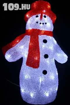 Karácsonyi világító hóember figura IP44, kültérre is